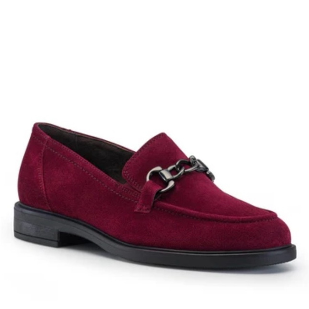 Paul Green Burgundy Suede Loafers